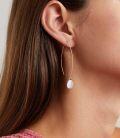 wholesale 925 Sterling Silver Teardrop White Opal Drop Earrings-0-1