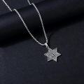 wholesale 925 Sterling Silver Star of David with Triquetra and Celtic Knot Design Men's Pendant Necklace-0-2