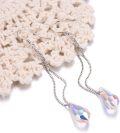 wholesale 925 Sterling Silver with Rainbow Crystal Drop Dangle Earrings-0-2