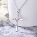 wholesale 925 Sterling Silver Cross Pendant Necklace for Women-0-1