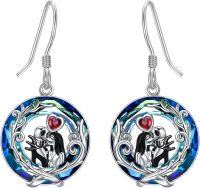 wholesale TOUPOP Nightmare Earrings Sterling Silver Crystal Jack And Sally Earrings Jack Skellington Jewelry Skull Jewelry -undefined