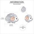 wholesale 925 Sterling Silver Hedgehog Flower Stud Earrings for Women Girls Kids  4G-0-2