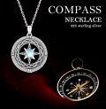 wholesale 925 Sterling Silver Blue Opal Moonstone Celtic Compass Pendant Necklace for Women Girls s-0-4