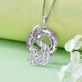 wholesale 925 Sterling Silver Crystal Phoenix Pendant Necklace for Women Girls Mothers' Day Gift-0-4