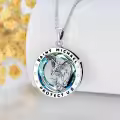 TOUPOP Sterling Silver Crystal St Michael Necklace-0-1