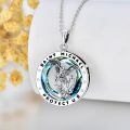 TOUPOP Sterling Silver Crystal St Michael Necklace-0-1