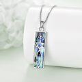 wholesale 925 Sterling Silver Celtic Knot and Star of David Inlay Abalone Shell Menorah Pendant Necklace Jewellery Gift for Women-0-2