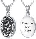 wholesale  Sterling Silver 12 Month Birth Flower Photo Locket Necklace Jewelry Gift -0-30