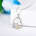 wholesale 925 Sterling Silver Chicken & Chick Heart Pendant Necklace for Women Girls Gifts-0-2