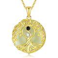 wholesale 925 Sterling Silver Tree Of Life Pendant Necklace Wholesale With Green Gemstone-0-54