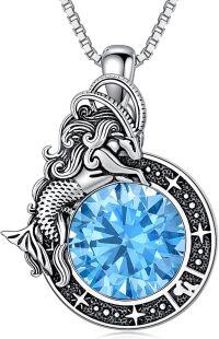 wholesale Metal Stone Zodiac Necklace Constellation Pendant Horoscope Gift for Women-Capricorn(December)