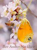 TOUPOP 14K Gold Plated Sterling Silver Amber Butterfly Dragonfly Scorpion Bumble Bee Teardrop Baltic Pendant-0-3