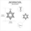 wholesale 925 Sterling Silver Star of David Pendant Jewish Necklace for Men & Women-0-2