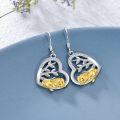 wholesale 925 Sterling Silver Heart-Shaped Sleeping Lion Drop Earrings 925 Sterling Silver Jewelry for Women Girls Gift Idea-0-4