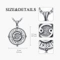wholesale Sterling Silver Stone Zodiac Necklace 12 Constellation Horoscope Pendant-0-31