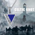 wholesale Sterling Silver Celtic Tiger Eye Necklace for Men Triangle Viking Pendant-0-13