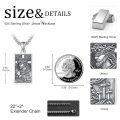 wholesale 925 Sterling Silver Rectangular Jesus Praying Cross Pendant Necklaces for Men/Women Christian Gifts-0-4