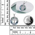 wholesale 925 Sterling Silver Blue Purple Crystal Tree of Life Pendant Necklace for Women-0-2