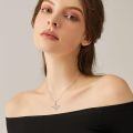 wholesale 925 Sterling Silver Arrow And Bow Necklace With Moonstone Pendant-0-1
