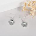 wholesale 925 Sterling Silver Earrings Wholesale With Heart And Cross Design-0-3