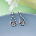 wholesale 925 Sterling Silver Colorful Mushroom Drop Stud Earrings for Women Girls Gift Idea-0-1