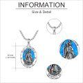 wholesale Sterling Silver Saint Michael Archangel Cross Pendant Necklace with Stone-0-2