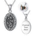 wholesale 925 Sterling Silver Oxidized Floral Oval Locket Bracelet With Filling Tool Set-0-12