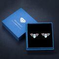 wholesale 925 Sterling Silver Heart-Shaped Bat Moonstone Stud Earrings for Women - Hypoallergenic Gift Idea-0-6