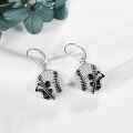 wholesale 925 Sterling Silver Baseball Player Dangle Earrings Sporty Jewelry for Women-0-4