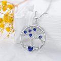 wholesale 925 Sterling Silver 12 Birthstone Tree of Life Pendant Necklace for Women-0-1