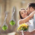 wholesale 925 Sterling Silver Drop Earrings Blue Moonstone Celtic Knot Platinum Plated For Women-0-40