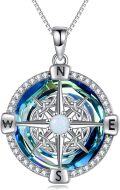 wholesale TOUPOP Christmas Gifts For Wife Compass Necklace Sterling Silver Compass Urn Necklace Cremation Jewelry For Women Wife Girlfriend Mother Sister -0-0