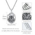 wholesale 925 Sterling Silver Skull Photo Locket Necklace Romantic Couple Pendant-0-3