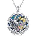 TOUPOP Sterling Silver Ruby Cancer Zodiac Constellation Pendant Necklace-0-0