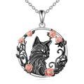 wholesale 925 Sterling Silver Wolf Rose Pendant Necklace-0-0