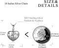 wholesale 925 Sterling Silver Heart Shaped Photo Frame Pendant for Sisters' Gifts-0-3