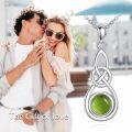 wholesale 925 Sterling Silver Turquoise Celtic Knot Pendant Necklace-0-8