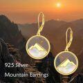wholesale 925 Sterling Silver Mountain Landscape Dangle Drop Earrings for Women-0-1