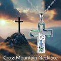 wholesale 925 Sterling Silver Abalone Shell Tree of Life Cross Pendant Necklace for Women Gifts-0-1