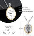 wholesale 925 Sterling Silver 925 Saint Peregrine Medal Pendant Necklace with Cross & Religious Charm - Catholic s for Men/Women-0-5