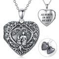 wholesale 925 Sterling Silver Metal Heart Shaped Photo Locket Pendant Necklace 925  for Women Girls-0-0