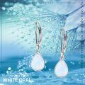 wholesale 925 Sterling Silver Teardrop Opal Drop Earrings with Leverbacks for Women-0-4