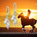 wholesale 925 Sterling Silver Hypoallergenic Dangle Horse Head Drop Earrings for Women-0-5