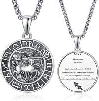 wholesale 925 Sterling Silver Sagittarius Zodiac Sign Pendant Necklaces for Men Women Astrology s-Sagittarius Silver-Sagittarius-Silver
