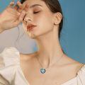 TOUPOP Sterling Silver Crystal Love Heart Necklace Women's Jewelry Gift-0-2