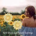 wholesale  Sterling Silver Sunflower Daisy Snowflake Lotus Lily of the Valley Stud Earrings -0-5