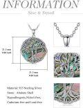 wholesale TOUPOP Tree Of Life Skeleton Necklace 925 Sterling Silver Tree Of Life Skull Pendant Necklaces Abalone Shell Celtic Tree Jewelry Gifts For Women Her Halloween Christmas Birthday Gift -0-3