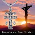 wholesale 925 Sterling Silver Celtic Crucifix Necklace with Jesus Christ and Angels - Vintage Christian Irish  for Men Women-0-2