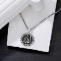 wholesale 925 Sterling Silver Gold-Plated Allah Arabic Pendant - Islamic Jewelry Necklace for Men Women Boys Girls Kids Gift 47mm x 38mm -0-4