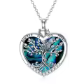 wholesale 925 Sterling Silver Tree of Life Urn Necklace for Ashes Heart Cremation Jewelry Memorial Keepsake with Funnel Filler for Women Men-0-0